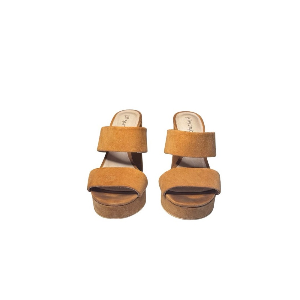 Brown suede Jeffrey Campbell platform sandals